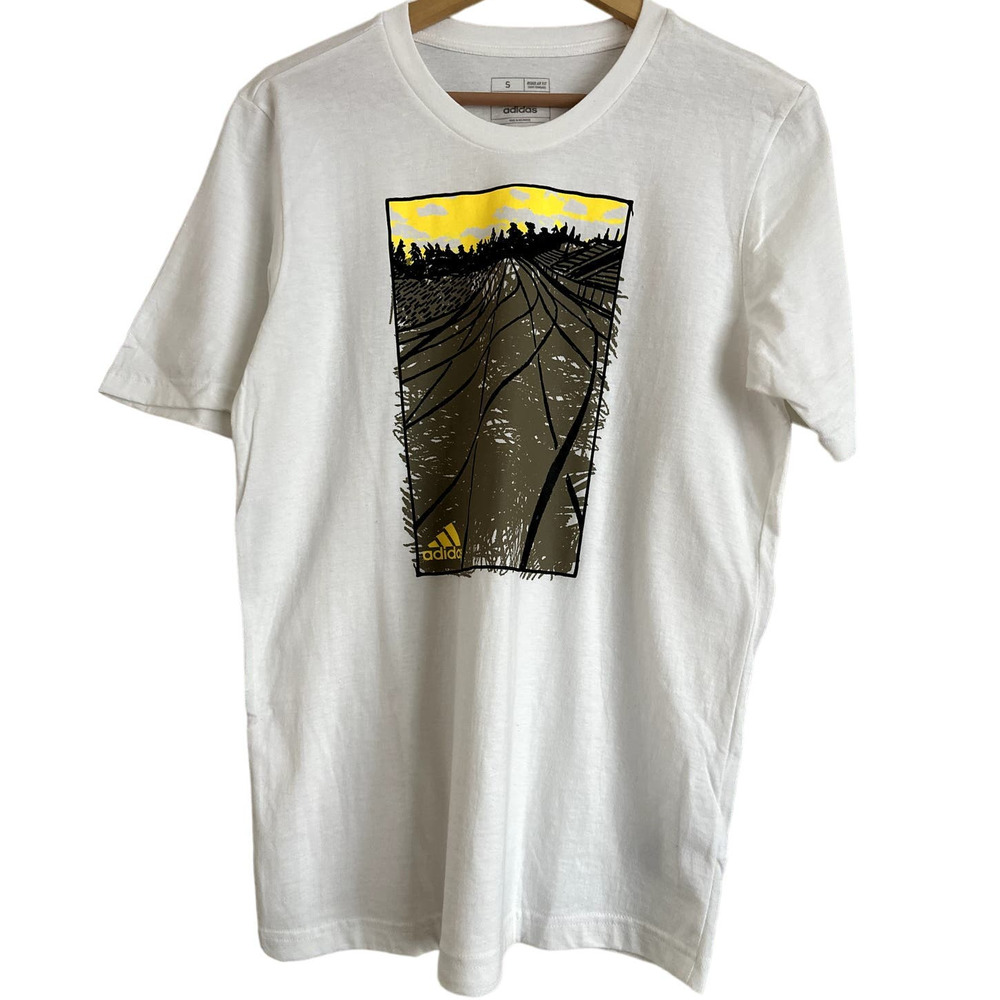 Adidas Men's‎ Small Graphic Tee-Track Illustration-NWT